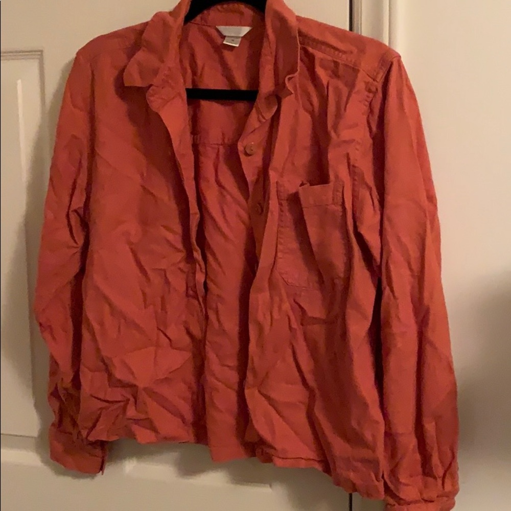 Button down rustic orange shirt